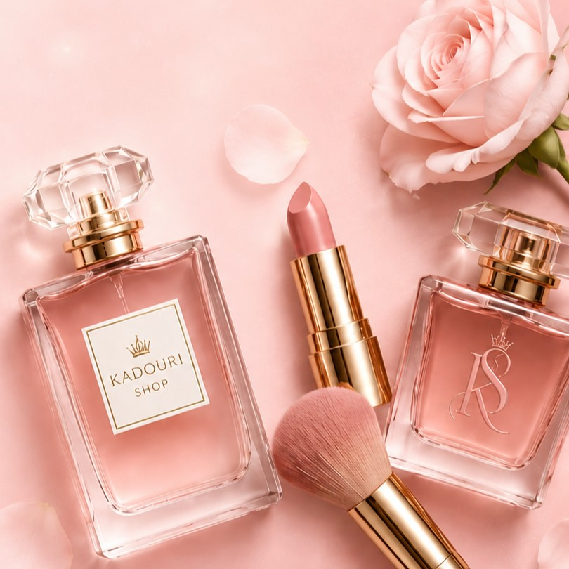 Kadouri perfume, lipstick and brush